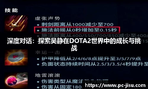 深度对话：探索吴静在DOTA2世界中的成长与挑战